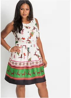 Abito in tessuto sostenuto effetto neoprene con motivo natalizio, bonprix Abito in tessuto sostenuto effetto neoprene con motivo natalizio, bonprix