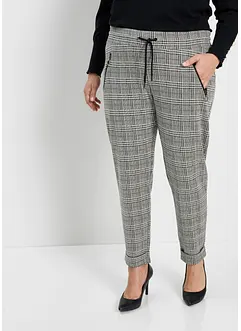 Pantaloni principe di Galles con elastico in vita, bonprix Pantaloni principe di Galles con elastico in vita, bonprix