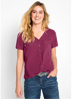 Camicetta in viscosa a maniche corte, bonprix Camicetta in viscosa a maniche corte, bonprix