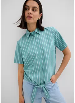 Camicetta a righe a maniche corte con dettaglio annodato, bonprix Camicetta a righe a maniche corte con dettaglio annodato, bonprix