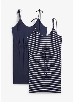 Abito in jersey di puro cotone (pacco da 2), bonprix Abito in jersey di puro cotone (pacco da 2), bonprix