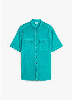 Camicia  effetto lavato a maniche corte, bonprix Camicia  effetto lavato a maniche corte, bonprix