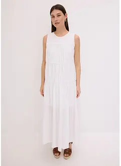 Abito lungo in cotone con arricciature, bonprix Abito lungo in cotone con arricciature, bonprix