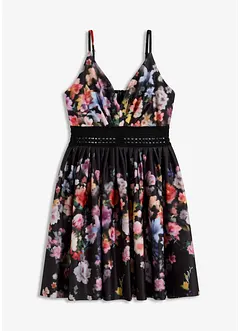 Miniabito con inserto effetto uncinetto, bonprix Miniabito con inserto effetto uncinetto, bonprix