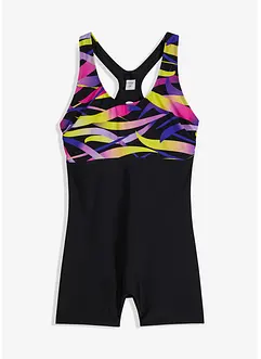 Costume intero sportivo a pantaloncino ad asciugatura rapida, bonprix Costume intero sportivo a pantaloncino ad asciugatura rapida, bonprix