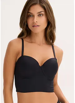 Canotta con reggiseno multiway integrato con coppe preformate ed effetto lucido, bonprix Canotta con reggiseno multiway integrato con coppe preformate ed effetto lucido, bonprix