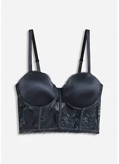 Reggiseno a balconcino con fine pizzo ed effetto lucido, bonprix Reggiseno a balconcino con fine pizzo ed effetto lucido, bonprix