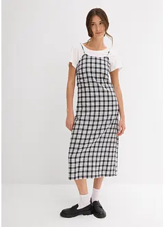 Abito con spalline in flanella di puro cotone, bonprix Abito con spalline in flanella di puro cotone, bonprix