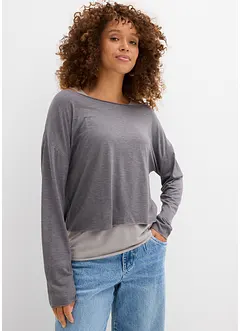 Top e maglia a maniche lunghe in jersey (set 2 pezzi), bonprix Top e maglia a maniche lunghe in jersey (set 2 pezzi), bonprix