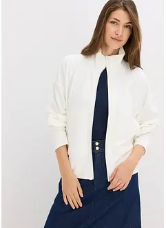 Felpa con zip in morbido Punto di Roma, bonprix Felpa con zip in morbido Punto di Roma, bonprix