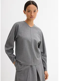 Maglia a maniche lunghe in morbido punto di Roma, bonprix Maglia a maniche lunghe in morbido punto di Roma, bonprix