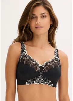 Reggiseno contenitivo senza ferretto con spalline imbottite e ricamo, bonprix Reggiseno contenitivo senza ferretto con spalline imbottite e ricamo, bonprix