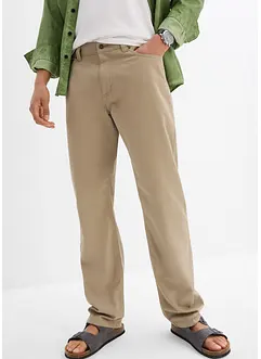 Pantaloni regular fit in twill di puro cotone, straight, bonprix Pantaloni regular fit in twill di puro cotone, straight, bonprix