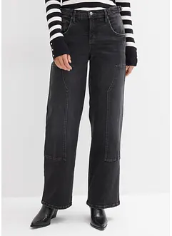 Jeans wide leg, vita media, bonprix Jeans wide leg, vita media, bonprix