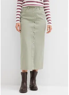 Gonna midi in twill, bonprix Gonna midi in twill, bonprix