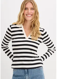 Polo a maniche lunghe a coste, bonprix Polo a maniche lunghe a coste, bonprix