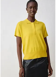 Maglia in filato fine misto seta con colletto a polo, bonprix Maglia in filato fine misto seta con colletto a polo, bonprix