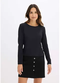 Maglia a maniche lunghe dalla vestibilità aderente, bonprix Maglia a maniche lunghe dalla vestibilità aderente, bonprix