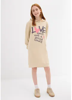 Abito in felpa con cappuccio in puro cotone biologico, bonprix Abito in felpa con cappuccio in puro cotone biologico, bonprix