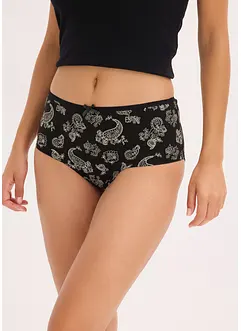 Culotte a vita alta con cotone biologico (pacco da 4), bonprix Culotte a vita alta con cotone biologico (pacco da 4), bonprix