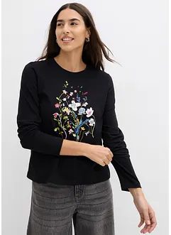 Maglia a maniche lunghe in puro cotone, bonprix Maglia a maniche lunghe in puro cotone, bonprix