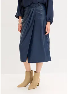 Gonna midi a portafoglio in similpelle, bonprix Gonna midi a portafoglio in similpelle, bonprix