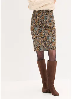 Gonna in misto cotone elasticizzato, bonprix Gonna in misto cotone elasticizzato, bonprix