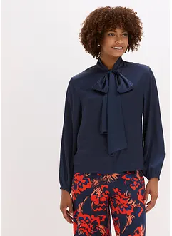 Camicetta con fiocco in satin fluente, bonprix Camicetta con fiocco in satin fluente, bonprix