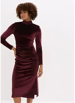 Abito midi in velluto morbido, bonprix Abito midi in velluto morbido, bonprix