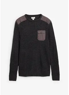 Maglione in filato grosso con tasca a patta, bonprix Maglione in filato grosso con tasca a patta, bonprix