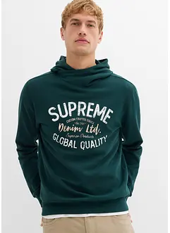 Felpa con cappuccio in misto cotone morbido, bonprix Felpa con cappuccio in misto cotone morbido, bonprix