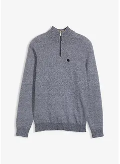 Maglione con zip e cotone riciclato, bonprix Maglione con zip e cotone riciclato, bonprix