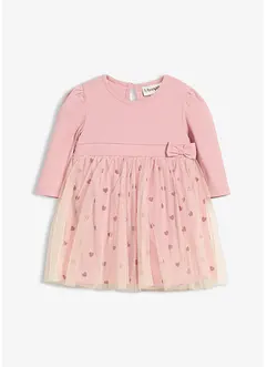 Abito 2 in 1 in cotone biologico con fantasia a cuoricini, bonprix Abito 2 in 1 in cotone biologico con fantasia a cuoricini, bonprix