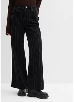Jeans wide leg con effetti destroyed, vita alta, bonprix Jeans wide leg con effetti destroyed, vita alta, bonprix