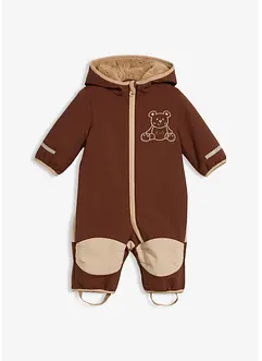 Tuta in softshell con fodera in pile teddy e cappuccio, bonprix Tuta in softshell con fodera in pile teddy e cappuccio, bonprix