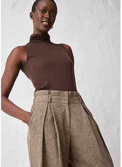 Pantaloni con pinces larghi in misto lana, bonprix Pantaloni con pinces larghi in misto lana, bonprix
