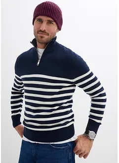 Maglione con mezza zip regular fit, bonprix Maglione con mezza zip regular fit, bonprix