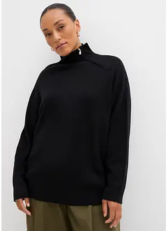 Maglione in misto viscosa con cerniera, bonprix Maglione in misto viscosa con cerniera, bonprix