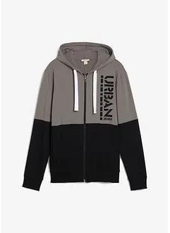 Felpa con zip e cappuccio in puro cotone biologico, bonprix Felpa con zip e cappuccio in puro cotone biologico, bonprix