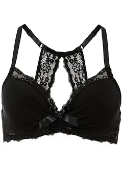 Reggiseno in pizzo con coppe preformate, ferretto e schiena a vogatore, bonprix Reggiseno in pizzo con coppe preformate, ferretto e schiena a vogatore, bonprix