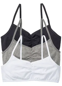 Reggiseno bustier con cotone morbido (pacco da 3), bonprix Reggiseno bustier con cotone morbido (pacco da 3), bonprix