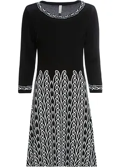 Abito in maglia svasato con fantasia jacquard, bonprix Abito in maglia svasato con fantasia jacquard, bonprix