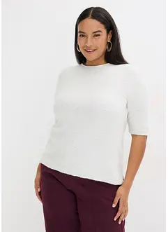 Maglione a mezze maniche con paillettes e filato lucido, bonprix Maglione a mezze maniche con paillettes e filato lucido, bonprix
