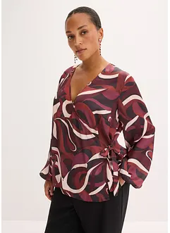 Camicetta incrociata in satin fluente, bonprix Camicetta incrociata in satin fluente, bonprix