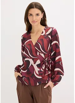 Camicetta incrociata in satin fluente, bonprix Camicetta incrociata in satin fluente, bonprix