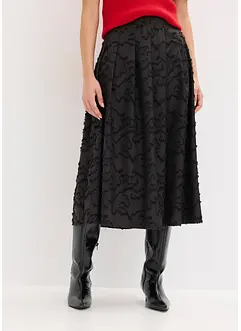Gonna midi in tessuto operato, bonprix Gonna midi in tessuto operato, bonprix