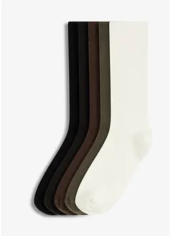 Calzini a coste con cotone biologico (pacco da 5 paia), bonprix Calzini a coste con cotone biologico (pacco da 5 paia), bonprix