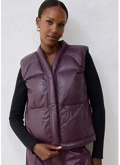 Gilet trapuntato in nappa d'agnello, bonprix Gilet trapuntato in nappa d'agnello, bonprix