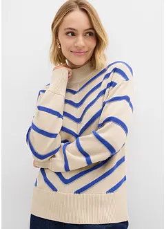 Maglione con motivo a righe strutturato, bonprix Maglione con motivo a righe strutturato, bonprix