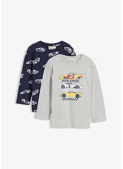 Maglia a maniche lunghe con cotone biologico (pacco da 2), bonprix Maglia a maniche lunghe con cotone biologico (pacco da 2), bonprix